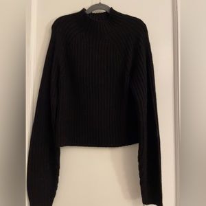H&M Divided Black Rib-Knit Sweater Women’s XS
